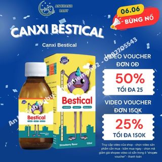 Canxi sinh học bestical kết hợp vitamin d3 k2 hỗ trợ tăng chiều cao cho bé 120ml