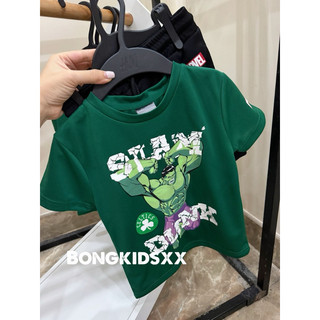 Bộ Hè Bé Trai Thun Poly HULK Xanh Lá/Đen PR(cắt tag)