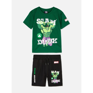 Bộ Hè Bé Trai Thun Poly HULK Xanh Lá/Đen PR(cắt tag)