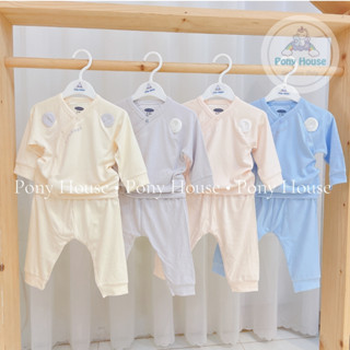Bộ Sơ Sinh Uala Rogo Dài Tay Chất Petit Siêu Mềm, Mịn, Thoáng Khí Cho Bé Trai Bé Gái Sơ Sinh/Newborn, Nb