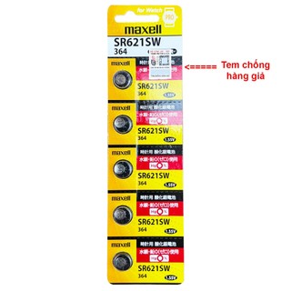 Pin Maxell 364 SR621SW dành cho đồng hồ dùng pin 364 / SR621SW / LR621W / AG1 (Loại tốt - Giá 1 viên)