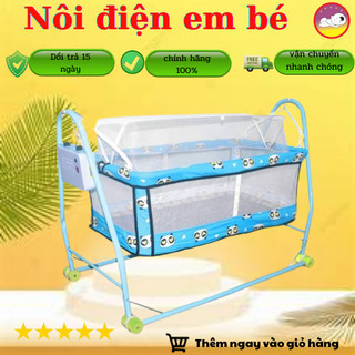 (sale sốc) nôi điện quang hưng tặng 2 dây coroa( sản phẩm gồm 1 võng và 1 nôi điện cho bé)