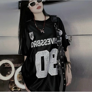 Áo Thun Tay Lỡ Chạy Mí Số 90 - Form Rộng Unisex Oversized