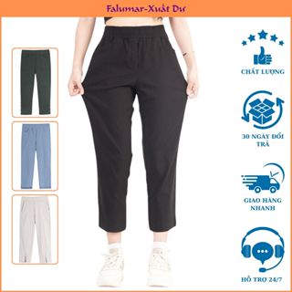 Quần ngố nữ VNXK Hàn Quốc, quần lửng nữ lưng thun chất vải cao cấp co giãn thoáng khí, có big size 70kg