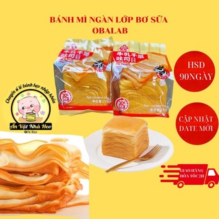 Bánh mì ngàn lớp Bơ sữa Obalab thơm ngon l Ăn Vặt Nhà Heo (1 cái)