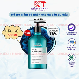 Dầu gội cho tóc dầu, giảm bết tóc l’oreal scalpadvanced anti-gras oiliness 500ml new chính hãng 100%