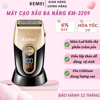 Cạo râu KM-3209, Cạo sát chân râu loại bỏ lông tay lông chân tiện lợi nhỏ gọn