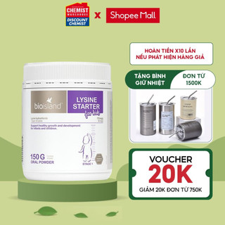 Bột tăng chiều cao cho bé Bioisland Lysine starter for kids 150g giúp trẻ ăn ngon, tăng chuyển hóa của Úc