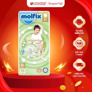 Tã Quần Molfix Thiên Nhiên Bỉm Quần Cho Bé Sợi Tre Khô Thoáng Bông Organic Mềm Mại Thấm Hút Tốt XXL56 - Bibomart