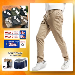  Quần Jogger kaki nam co giãn zip khóa kéo form Regular fit chính hãng SPMJGK01 - PigoFashion 