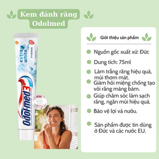 Kem đánh răng Odol-Med 3 Extra White 75ml nội địa Đức