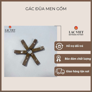 Gác Đũa men nâu gốm mộc mạc Bát Tràng