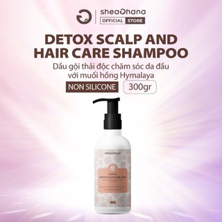 Dầu gội thải độc chăm sóc da đầu với muối hồng Hymalaya SheaGhana Detox Scalp And Hair Care Shampoo