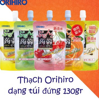 Thạch túi Orihiro túi đứng gói 130g date t3/2025