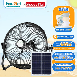 Quạt Điện Năng Lượng Mặt Trời FAUGET Dạng Chân Quỳ Hoạt Động Êm Ái Sạc Được Bằng Điện Lưới Bảo Hành 12 Tháng