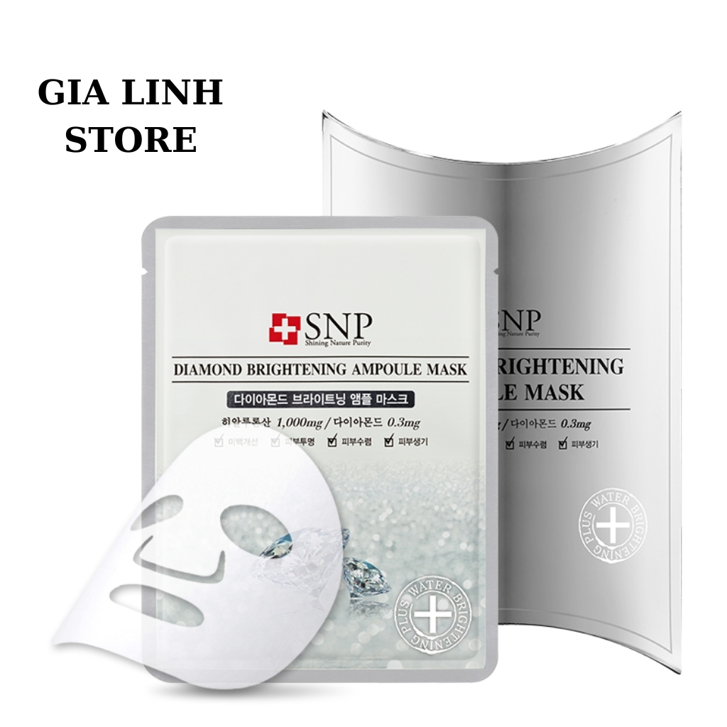 [SNP]  Diamond Mặt Nạ Ampoule Làm Sáng Da Hàn Quốc 1 Bộ GL_STORE