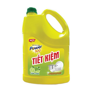 Nước rửa chén tiết kiệm power 100 can 3,5l hương chanh