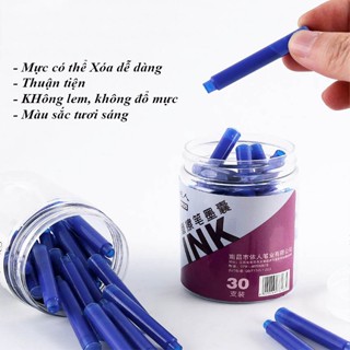 Ống Mực Bút Máy Xóa Được (1 Lon 30 Ống)
