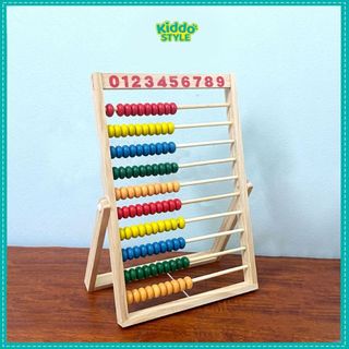 Bảng Tính Toán Học Cho Bé - Loại Bàn Tính Gỗ 100 Viên Nhiều Màu Sắc Giúp Học Toán