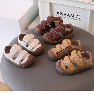 Mẫu 2024 _Sandal tập đi kín mũi chống vâp đế mềm êm chân cho bé trai bé gái Sz 17-21  Lê Anh Anh (9618)