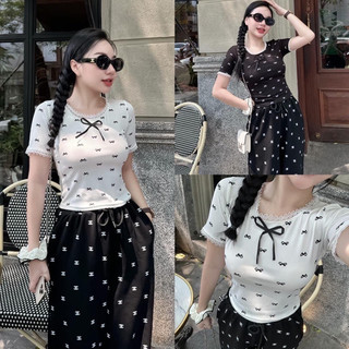 Áo thun NƠ TAY REN phong cách Hàn Quốc CAMASTORE M144
