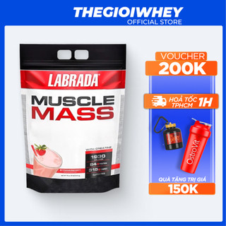 Labrada MUSCLE MASS GAINER 12 lbs (5.4kg) Sữa Tăng Cân, Tăng Cơ Cho Người Tập Gym Bổ Sung Đạm Calo