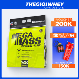 VitaXtrong MEGA MASS PRO1350 12lbs (5.4kg) Sữa Tăng Cân, Tăng Cơ Cho Người Tập Gym Bổ Sung Đạm Calo
