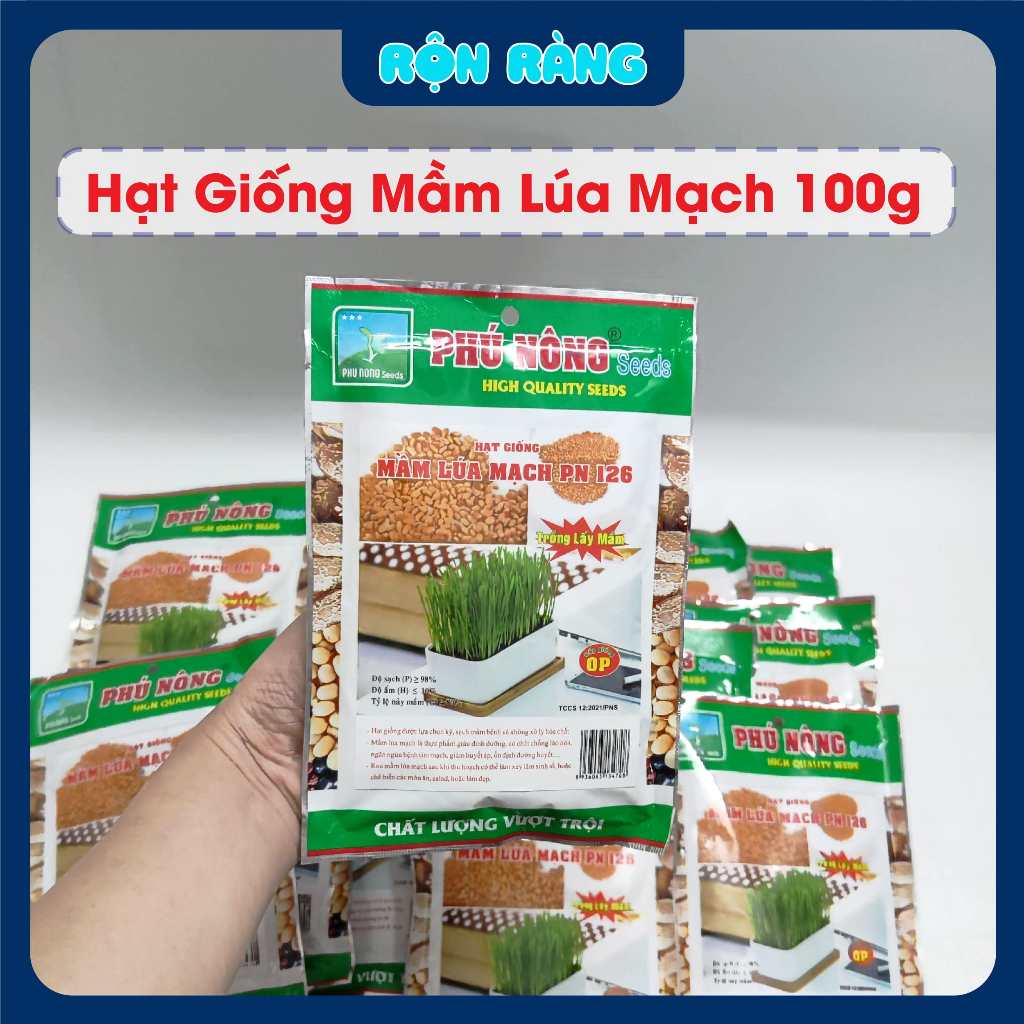 Hạt Giống Cỏ Lúa Mì (Mầm Lúa Mạch) Phú Nông - Gói 100gr