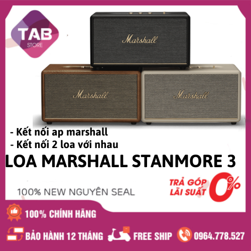 Loa Marshall Stanmore 3 Chính Hãng - Bảo Hành 12 Tháng - Đen (Quốc Tế)