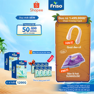  Combo 2 Hộp Sữa Bột Friso Gold 4 Hộp Giấy 1200G/hộp