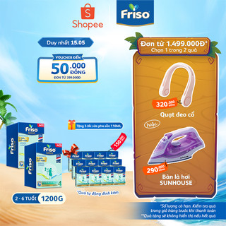  Combo 2 Hộp Sữa Bột Friso Gold 4 Hộp Giấy 1200G/hộp