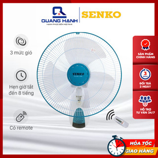 Quạt treo tường senko tr1628 có điều khiển công suất 47w | bảo hành chính hãng 12 tháng