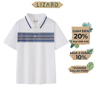 Áo Polo Lizard Cao Cấp Kẻ Navy - 1SS24TP015