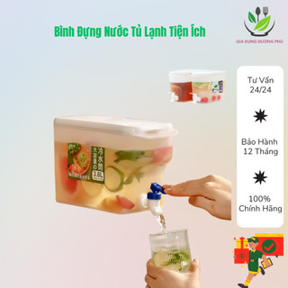 Bình đựng nước chanh nước hoa quả có vòi cao cấp để trong tủ lạnh uống siêu mát eccox