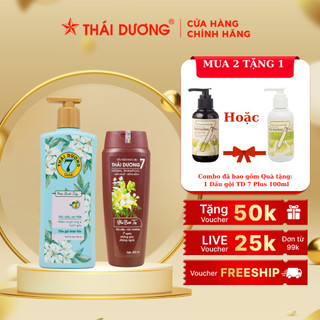 Dầu gội dược liệu Thái Dương 7 Bưởi Tây dành cho tóc gàu, ngứa, nấm 200ml 500ml - Sao Thái Dương