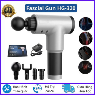 Máy massage cầm tay máy đấm lưng 6 chế độ Fascial HG-320,Súng massage cổ vai gáy mini chiều chế độ,Đa năng-BH 12 Tháng