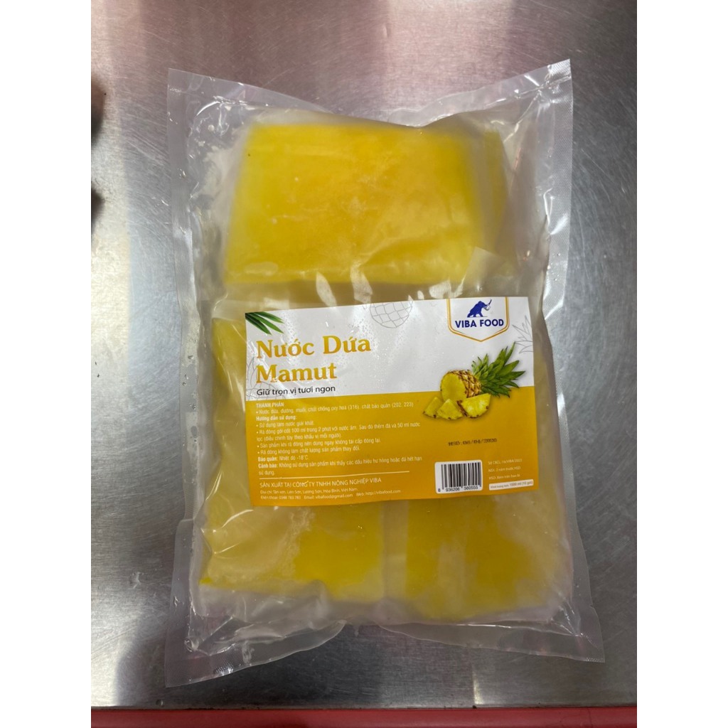 Nước dứa nguyên chất Mamut cấp đông 1,5Lít, nước dứa đông lạnh Viba cao cấp [HN giao hỏa tốc] - Ảnh 3