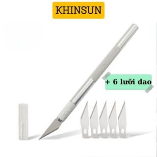 Dao cắt washi tape cắt tỉa sticker dụng cụ dán bullet journal kèm 6 lưỡi dao