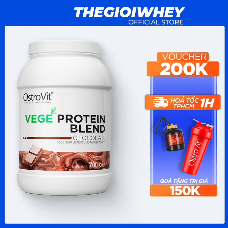 Sữa Tăng Cơ Cho Người Tập Gym Whey Protein Thực Vật OSTROVIT VEGE PROTEIN BLEND 700g Bổ Sung Đạm