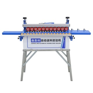  Máy dán cạnh mini dw770   3 chức năng  đa năng dán thẳng dán cong dán vát tự động đưa phôi 