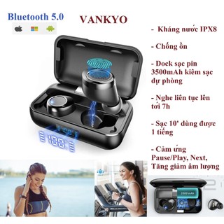 Tai nghe bluetooth vankyo x200 chính hãng, xuất mỹ - chống ồn, kháng nước, pin 3.500mah kiêm sạc dự phòng...