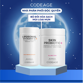 Bộ đôi CODEAGE xoá sạch mọi loại mụn SKIN PROBIOTIC + LIPOSOMAL VITAMIN C