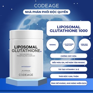 Viên uống sáng da, mờ nám tàn nhang Codeage - Liposomal Glutathione 1000MG 60 viên.