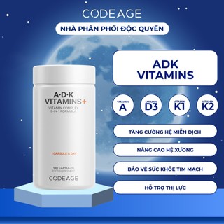 Viên uống vitamin tổng hợp Codeage - ADK VITAMINS 180 viên - bổ sung vitamin A, D,K