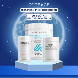 Bộ ba CODEAGE cấp ẩm tức thì MARINE COLLAGEN + SKIN PROBIOTIC + LIPOSOMAL VITAMIN C
