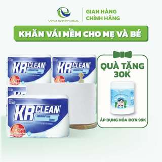 Khăn vải khô KRCLEAN dành cho mẹ & bé siêu thấm hút, vệ sinh cơ thể, vải không dệt Alex cao cấp