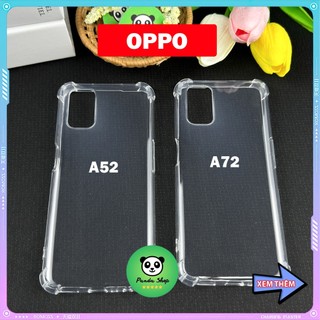 Ốp Oppo A52 / A72 Bảo Vệ Cam, Chống Sốc, Trong Suốt, Silicon
