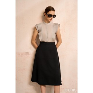 D.chic chân váy midi cạp rời mí li tầng ms: 382828