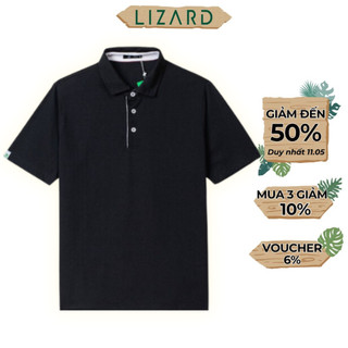 Áo Polo nam LIZARD Tay Ngắn Basic Dáng Chuẩn, Chất Liệu Cotton 4 Chiều Dày Dặn - 1SP23T002