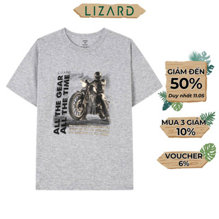 Áo thun nam Lizard cotton in hoạ tiết H24